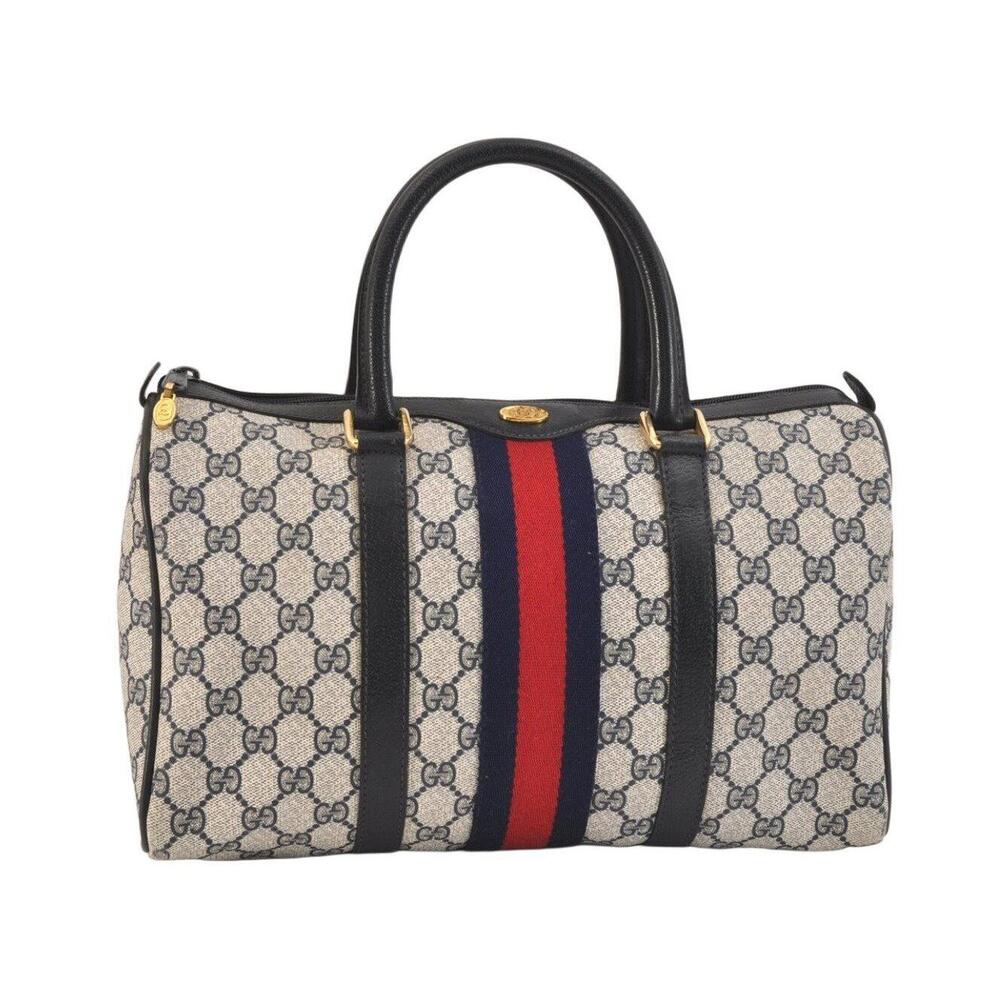 Auth Gucci Sherry Line Hand Boston Bag #144219G45B - Picture 1 of 15